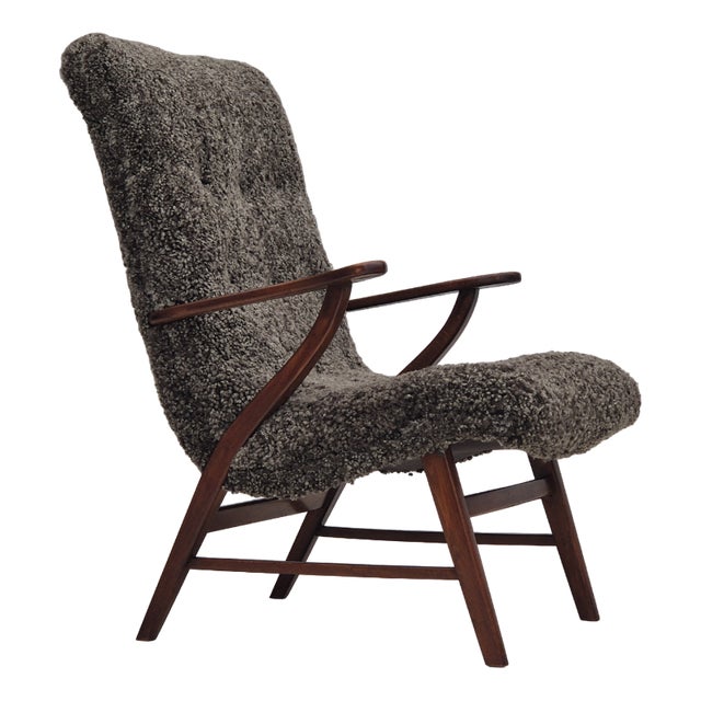 Vintage Danish Armchair in Beech Wood, 1960s For Sale