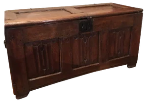 Late 15th Century Gothic Chest with Linenfold Pannels, 1480s