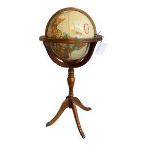 Terrestrial Globe W/Wood Stand