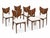 The chairs are solid walnut. The chairs are done in a white Boucle fabric. The style is quite unique and well made. The...