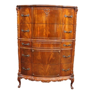 Mahogany Chippendale Style Claw and Ball Gentleman’s Chest For Sale