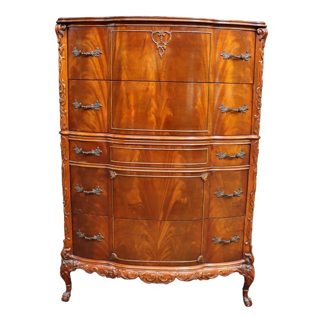 Mahogany Chippendale Style Claw and Ball Gentleman’s Chest For Sale