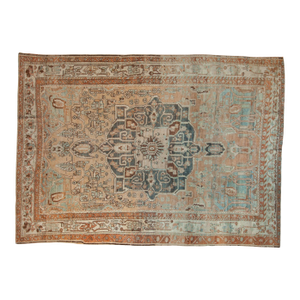 Vintage Distressed Baktiari Carpet - 6'11" x 9'8"