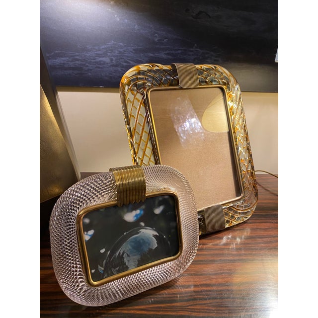 Picture Frame in Torchon Murano Glass from Barovier & Toso, Italy, 1950s For Sale - Image 14 of 15