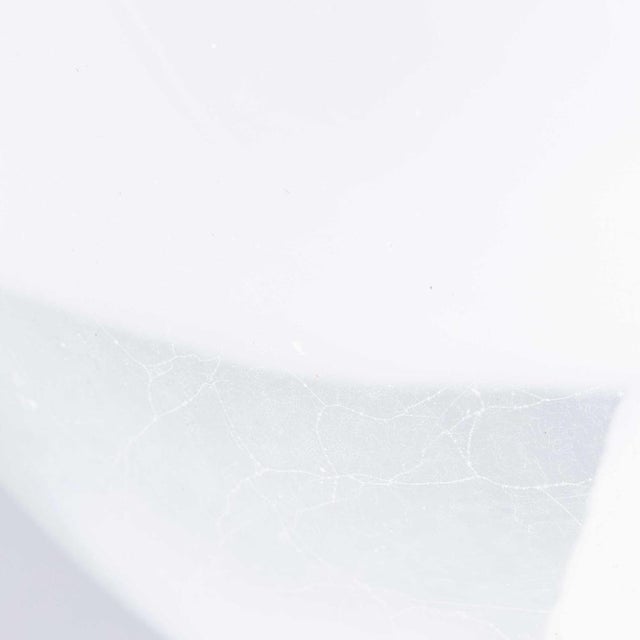 Large White Mottled Glass Orb Ceiling Lamp, 1950s For Sale - Image 10 of 11