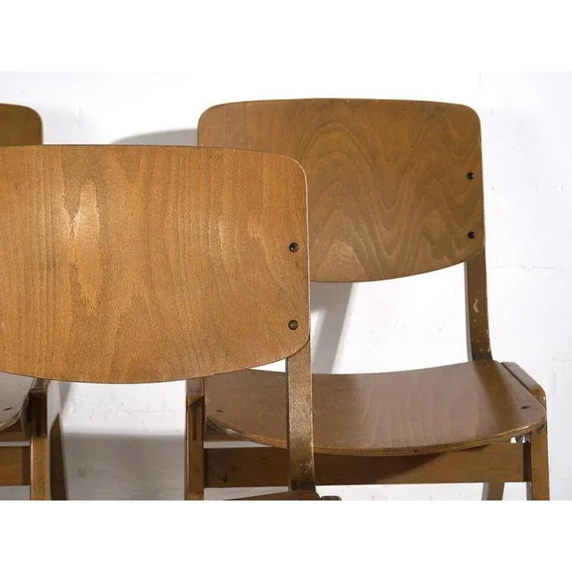 Vintage Dining Chairs from Thonet, 1950, Set of 4 For Sale - Image 4 of 13