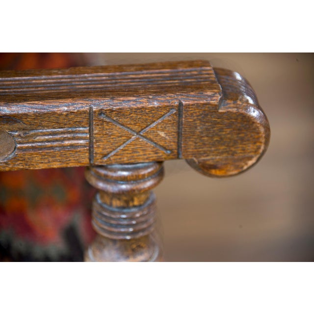 Early 20th Century Danish Bench with Kilim Upholstered Cushion For Sale - Image 14 of 14