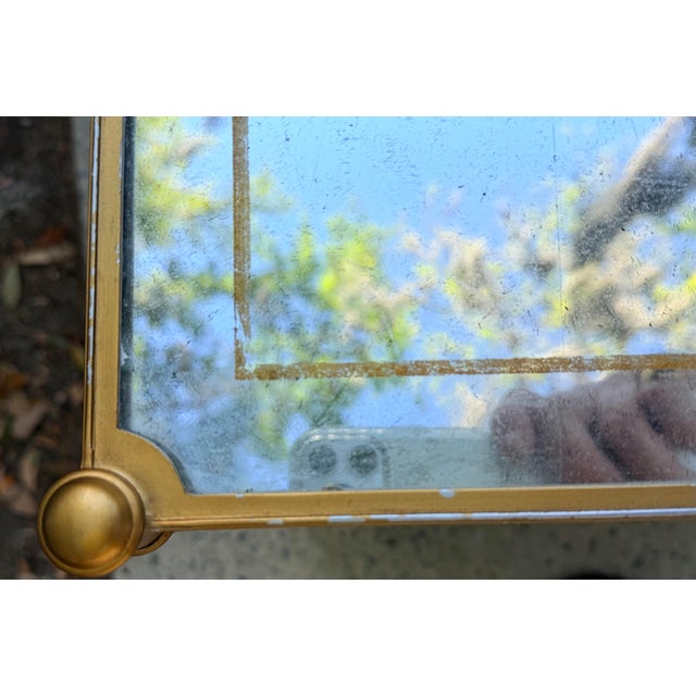 2010s Lillian August 'Anton' Aged Brass and Shagreen Side Table For Sale - Image 5 of 14