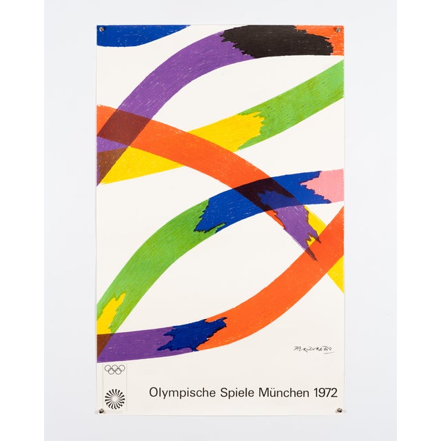 Olympia Lithograph Poster by Piero Dorazio, 1972 For Sale - Image 3 of 9