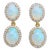 Natural Opal 4.44cts & Diamond 0.53cts Earring in 14k Gold For Sale In New York - Image 6 of 8