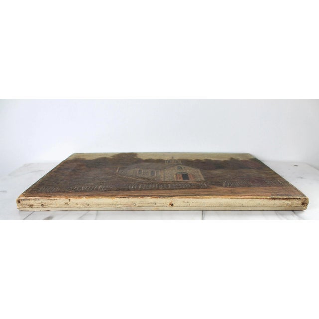 Original Oil Painting of a Church by N. Schaefer For Sale In Milwaukee - Image 6 of 8