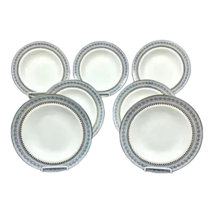 Set of Seven Late 19th/Early 20th Century Wedgwood Bone China Soup Bowls