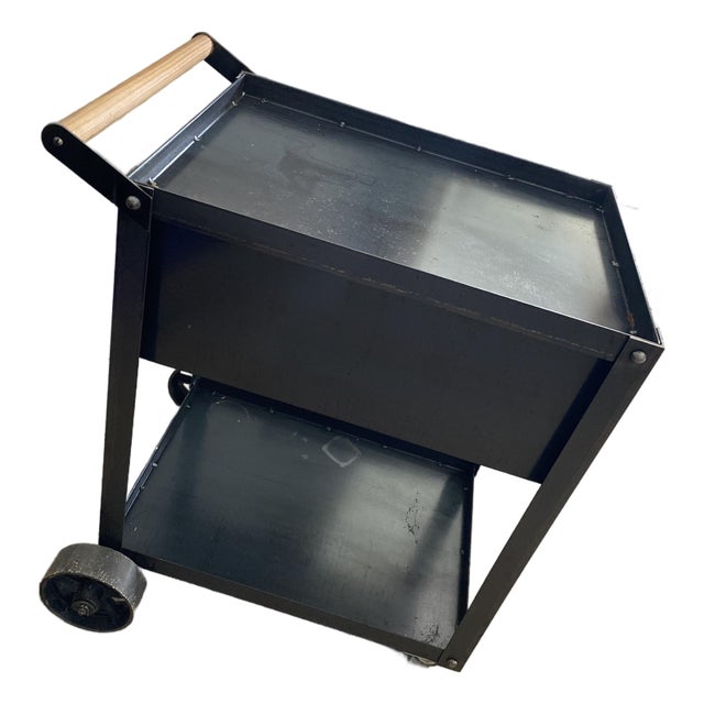 Industrial Steel Bar Cart For Sale