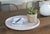 Boho Chic Artifacts Rattan Round Flat Tray in White Wash - 14" For Sale - Image 3 of 8
