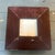 1970’s Abstract Geometric Watercolor Painting in Chunky Carved Wood Frame For Sale - Image 4 of 4