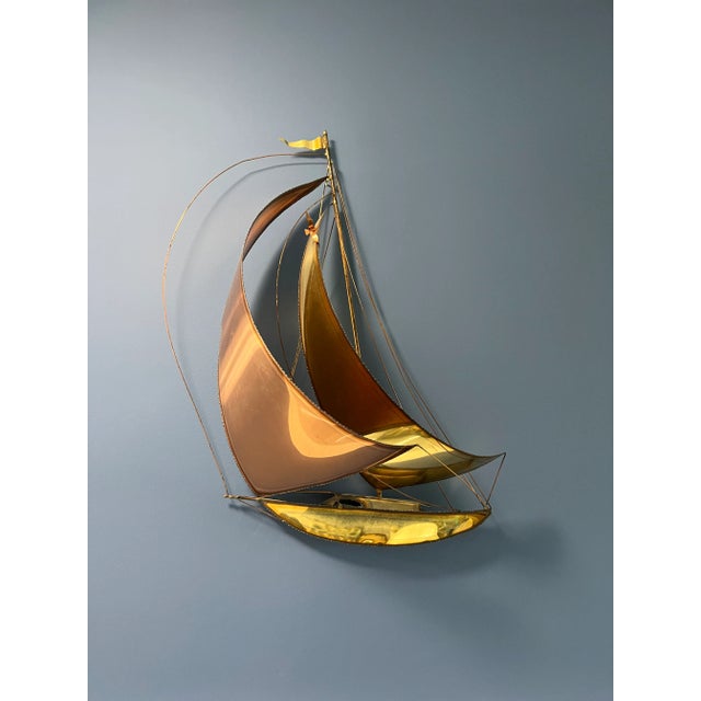Large Mid Century Sailboat Wall Sculpture by Mario Jason For Sale - Image 4 of 9
