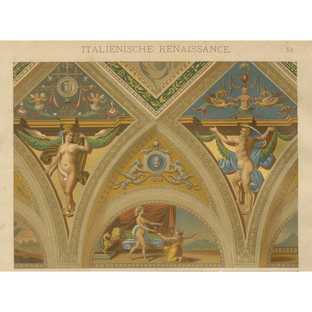 Dolmetsch, Italian Renaissance Decorative Arts Architectural and Textile Designs, 1887, Prints, Set of 3 For Sale - Image 6 of 10