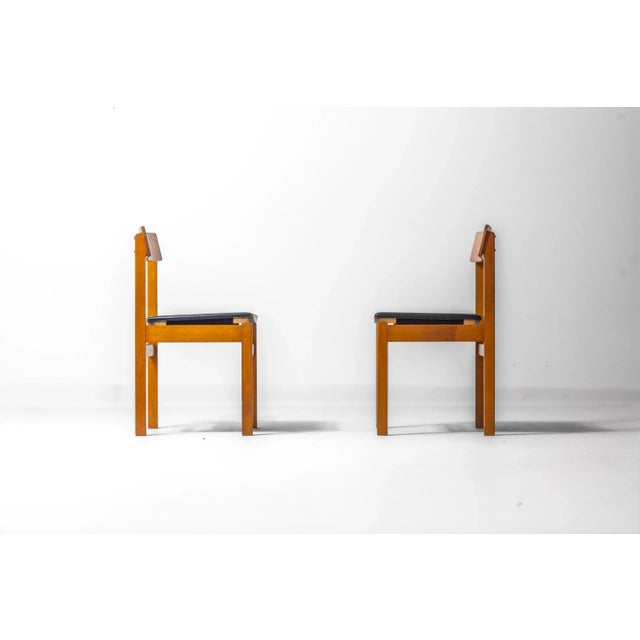 Abstracta Dining Chairs in Beech by Jos de Mey for Van den Berghe-Pauvers, Belgium, 1960s, Set of 6 For Sale - Image 6 of 14