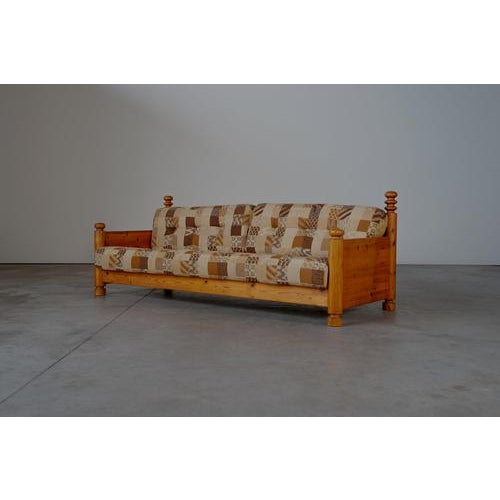 Vintage Swedish Pine Sofa by Uno and Osten Kristiansson, 1970s For Sale - Image 5 of 8