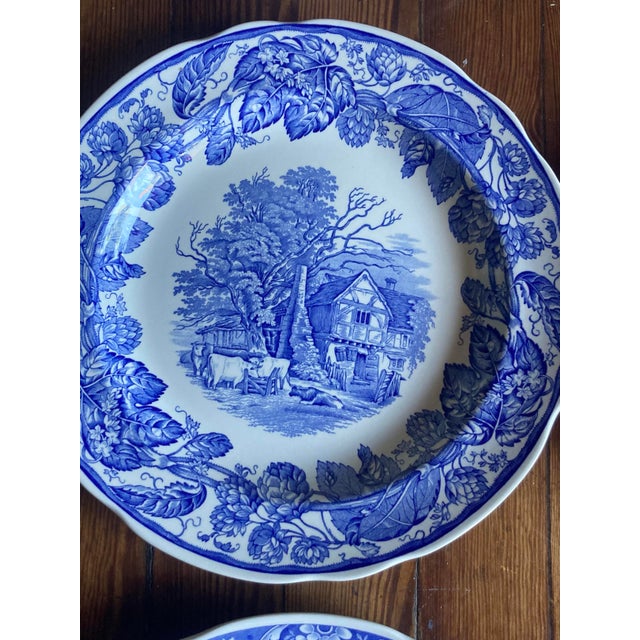 Set of 11 Room Collection Spode Blue Room Dinner Plates For Sale - Image 12 of 13
