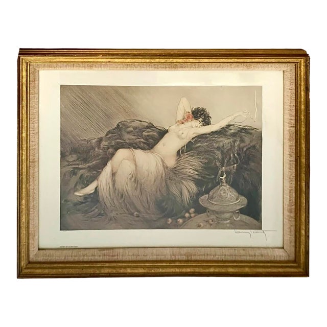 Louis Icart Print Rest Time Lithograph Vintage French Art Revival Deco For Sale
