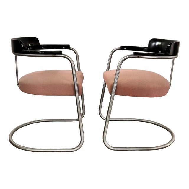 Bauhaus Cantilever Model J-2 Armchairs by Jan Schröfer, the Netherlands, 1936, Set of 2 For Sale