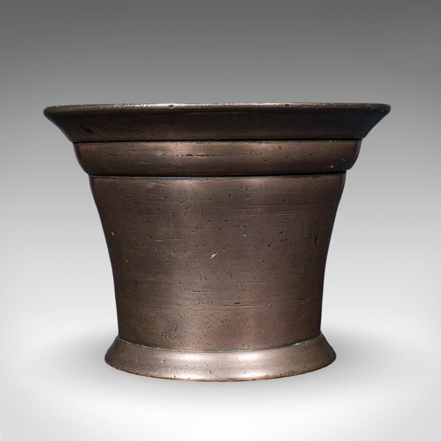 Antique Chemist's Counter Mortar & Pestle, English, Bronze, Apothecary, Georgian For Sale - Image 4 of 12