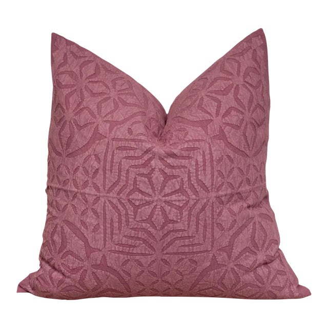 French Mauve Handmade Pillow Cover For Sale