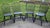 4 Ethan Allen Oak Dining Chairs Vintage Distressed Black Farmhouse Bow Back For Sale - Image 17 of 18