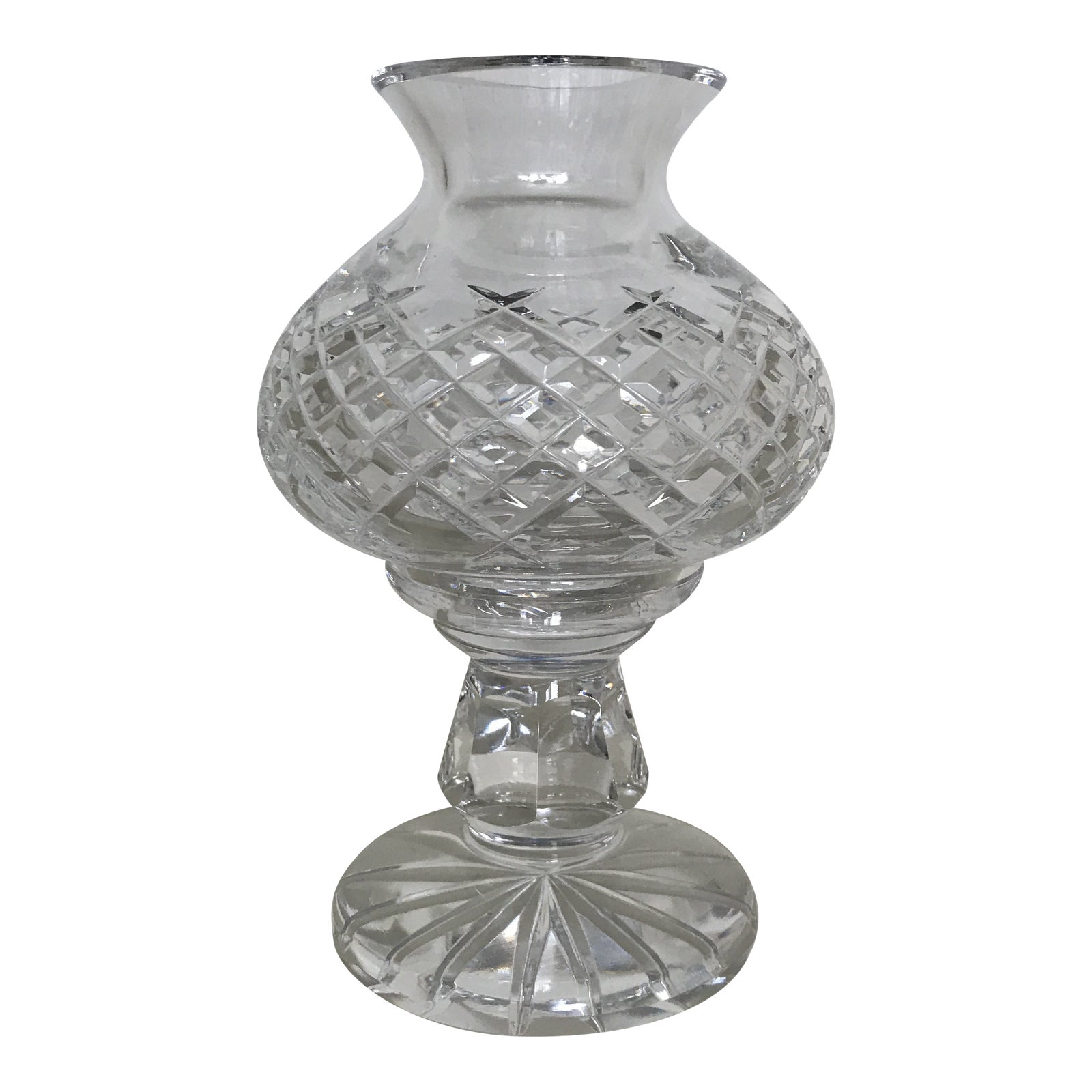 Waterford Crystal Hurricane Style Candle Holder 2 Piece Chairish