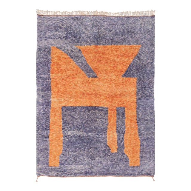 Hand-Knotted Wool Rug by Azele Studio For Sale