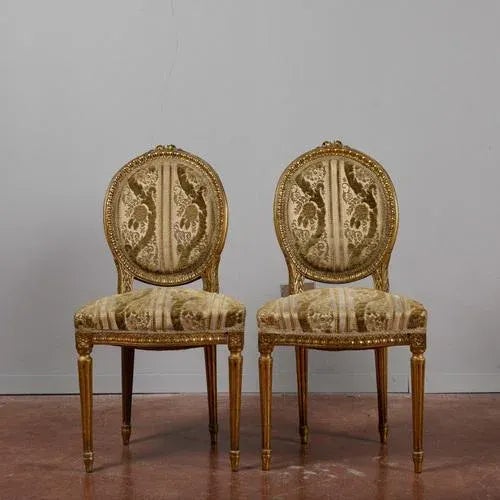 Set of Napoleon III Gilded Chairs For Sale - Image 9 of 9