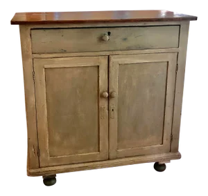 Painted Sideboard With Top Drawer and Shelves