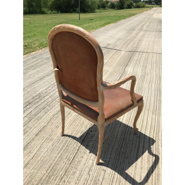 1970s Vintage Mid Century Italian Hand Carved Wood Armchairs- a Pair For Sale - Image 5 of 8
