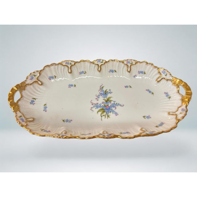 Early 20th Century French Porcelain Serving Platter, Higgins & Seiter (Retailer), 16", Ca 1900 For Sale - Image 5 of 12