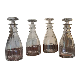 1920s Glass Decanters- Set of 4