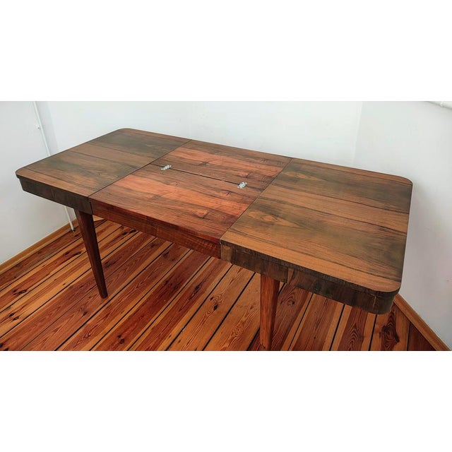 Czechoslovakian Extendable Dining Table by Jindřich Halabala for Up Závody, 1950s For Sale - Image 13 of 18