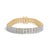 A river of light with sculptural poise, this wide four-row tennis bracelet wraps the wrist in a confident blaze. Round...