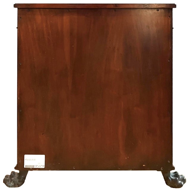 1990's Regency Empire Nightstand Pair - Mahogany - Lion Paw Feet - Hickory-White For Sale - Image 11 of 15