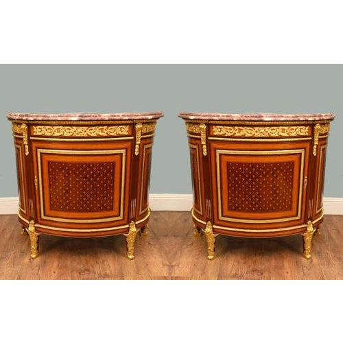 French Empire Demi-Lune Commodes, Set of 2 For Sale - Image 12 of 12
