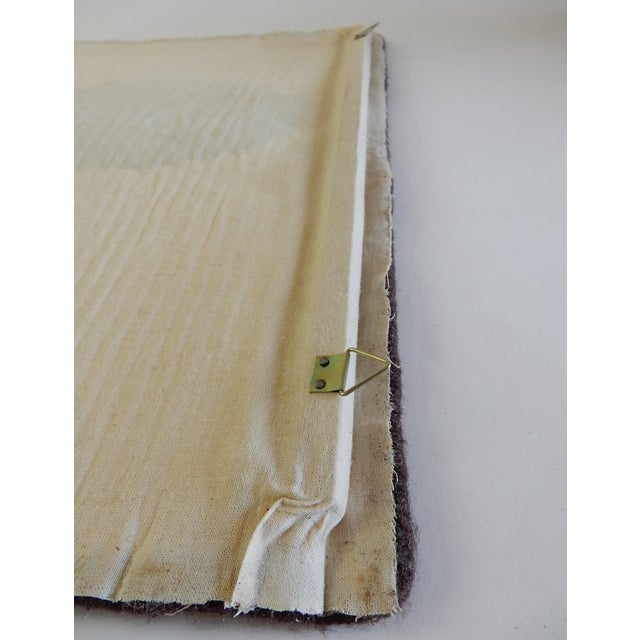 Black 1960s Brazilian Textile Art Tapestry signed Leao For Sale - Image 8 of 9