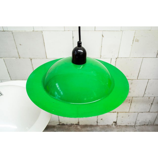 Mid-Century Modern Lampiatta Enamel Lamps by Jonathan De Pas & Donato Durbino & Paolo Lomazzi for Stilnovo, 1971, Set of 3 For Sale - Image 3 of 8