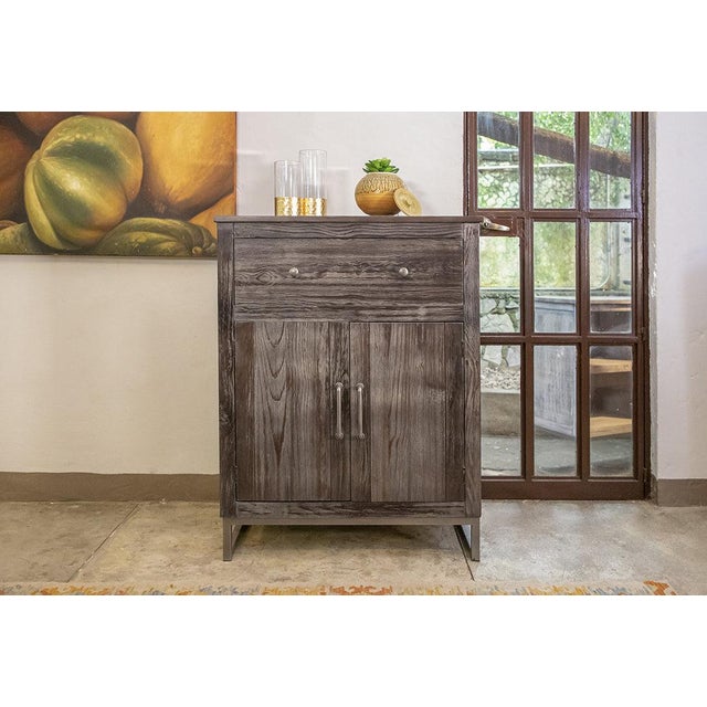 *New! Annie Modern Farmhouse Server Cabinet - Gray For Sale - Image 4 of 9
