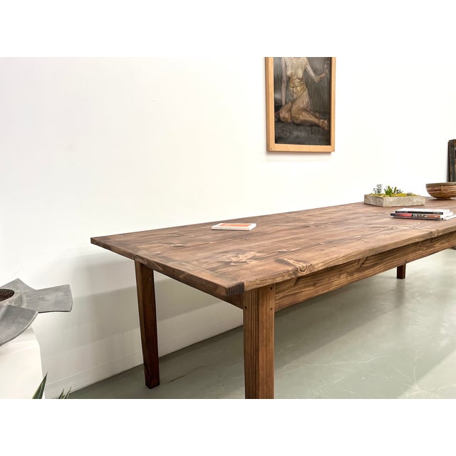 Large Pine Farm Table, 1970s For Sale - Image 12 of 18