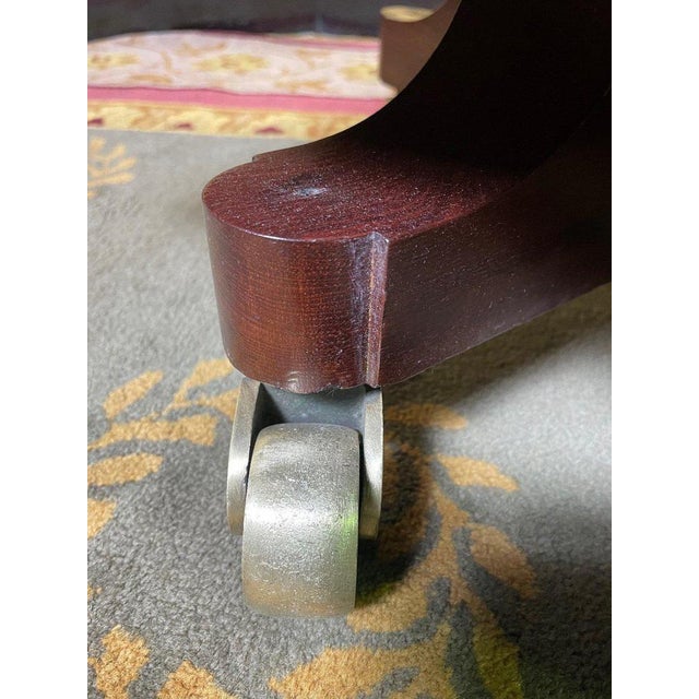 Wood Rotating Library in Mahogany from Terquem Paris For Sale - Image 7 of 10