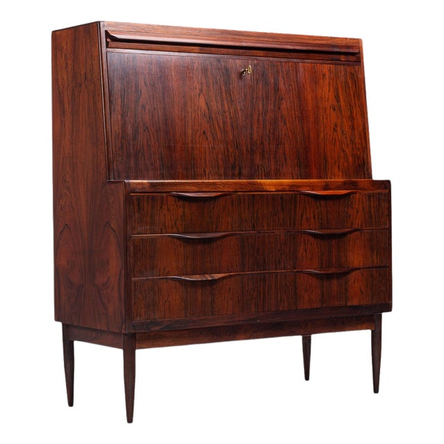 Secretaire in Santos Rosewood by Erling Torvits for Klim Mobelfabrik, Denmark, 1960 For Sale