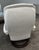Mid 20th Century Scandinavian Ekornes Stressless Lounge Chair and Ottoman in White Leather & Rosewood For Sale - Image 9 of 18