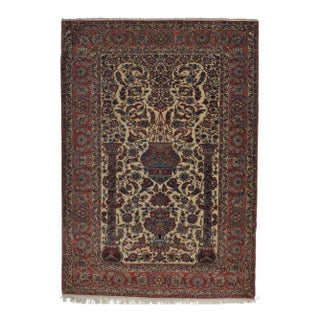 Early 20th Century Antique Persian Isphahan Rug - 4′7″ × 6′7″ For Sale