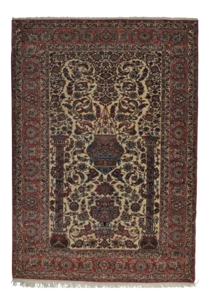 Early 20th Century Antique Persian Isphahan Rug - 4′7″ × 6′7″