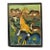 Vintage 1970s/1980s Tanzanian Tingatinga School Wildlife Painting – Enamel on Board, 11.5" X 14" For Sale